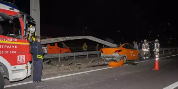 Ankara Çevre Yolu’nda Kaza: Taksi Sürücüsü Hayatını Kaybetti