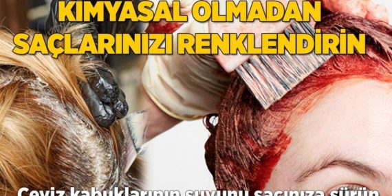 Kimyasal olmadan saçınızı boyayın! Çaresi kuru ceviz kabuğunda saklıymış